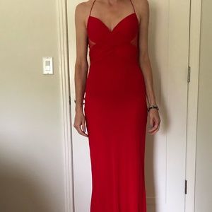 Cache formal long red dress
